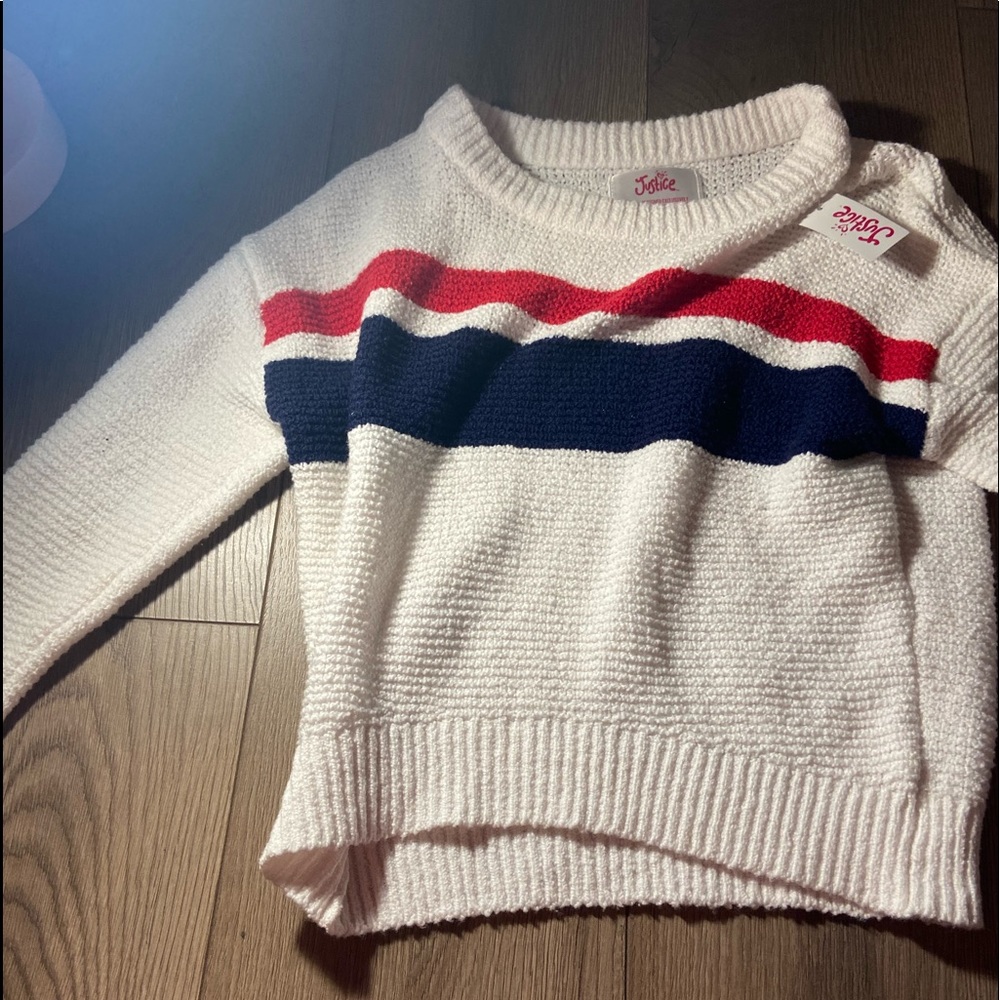Justice sweater with tag still on